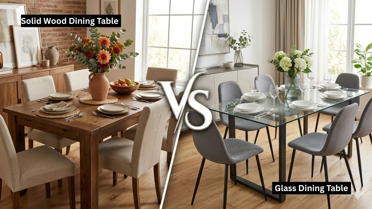 Solid Wood vs. Glass Dining Tables For Home: Elevate Your Space with ...