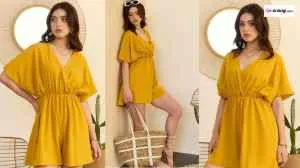 मस्टर्ड येलो Berrylush प्लेसूट