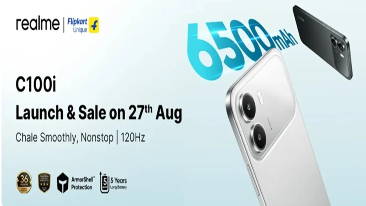 Realme C100i India Launch Confirmed For August 27: 120Hz Display, 6,500mAh Battery And More