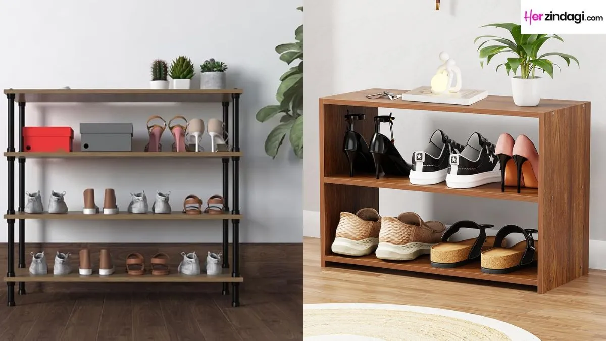 Wooden Shoe Racks on Amazon