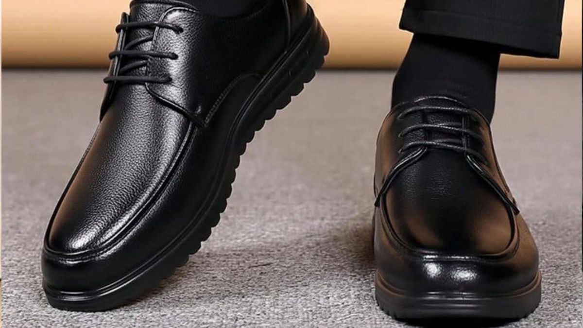 Men's black formal shoes fashion