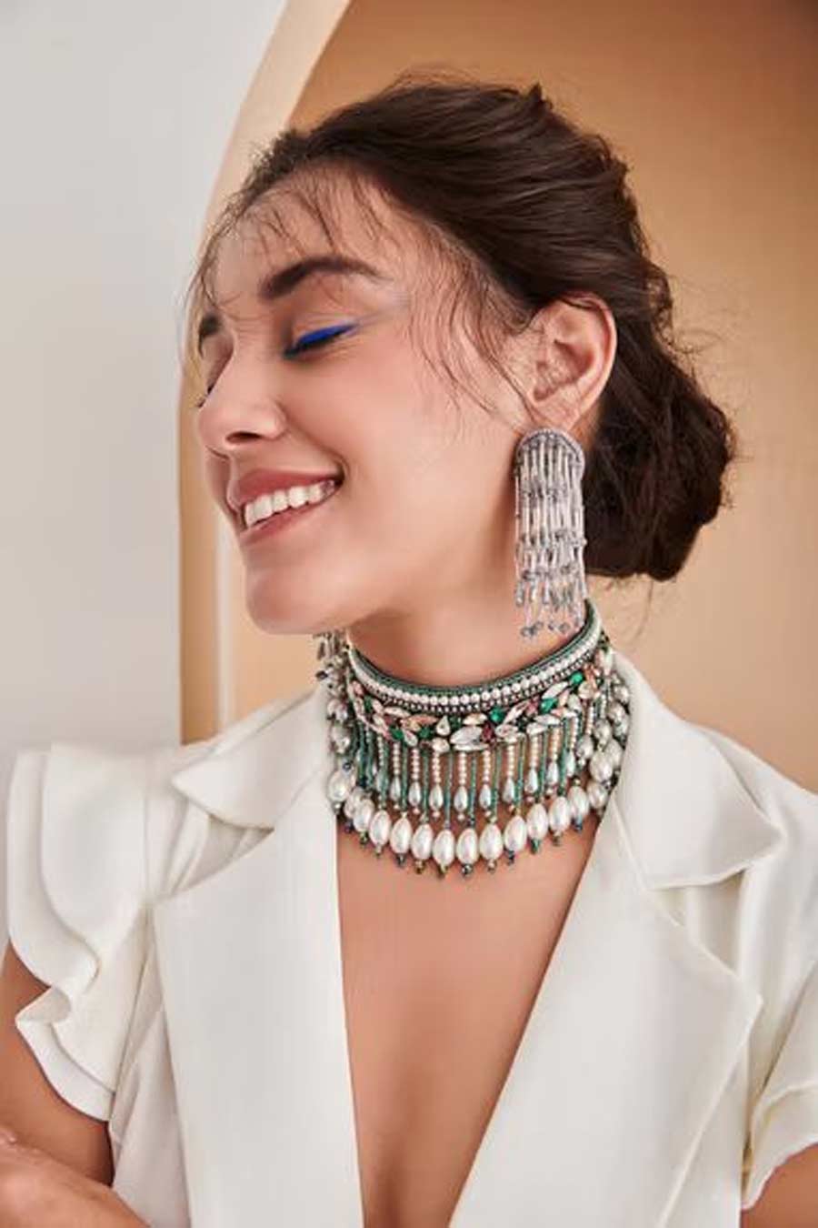 Abstract Tassel Choker Necklace Design