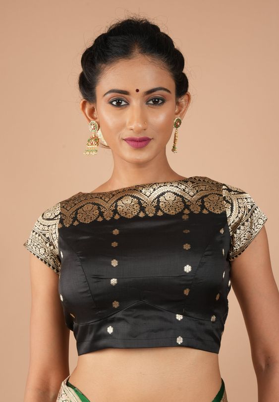 Banarasi Silk Black Blouse Design