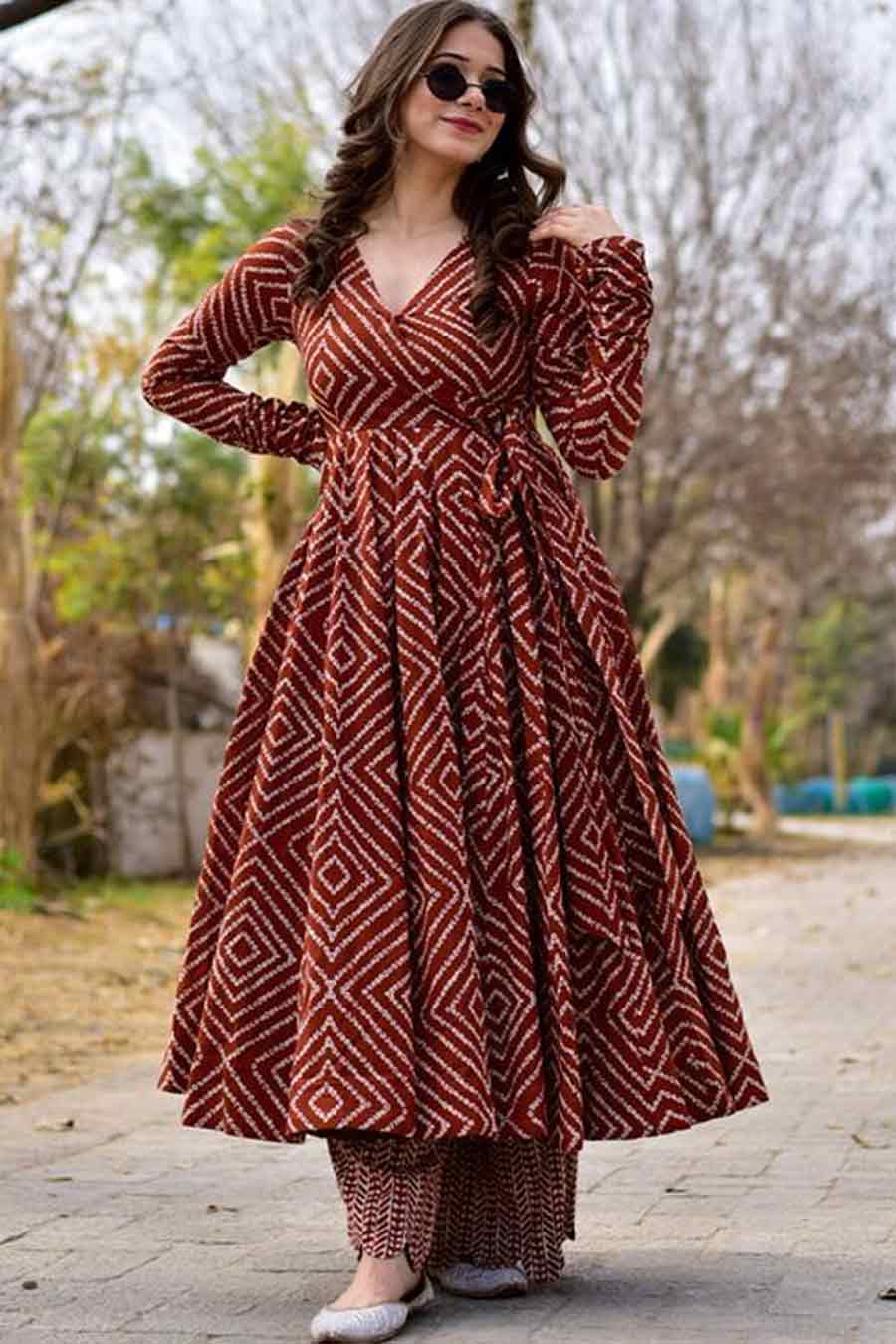 Angrakha Cotton Suit Design