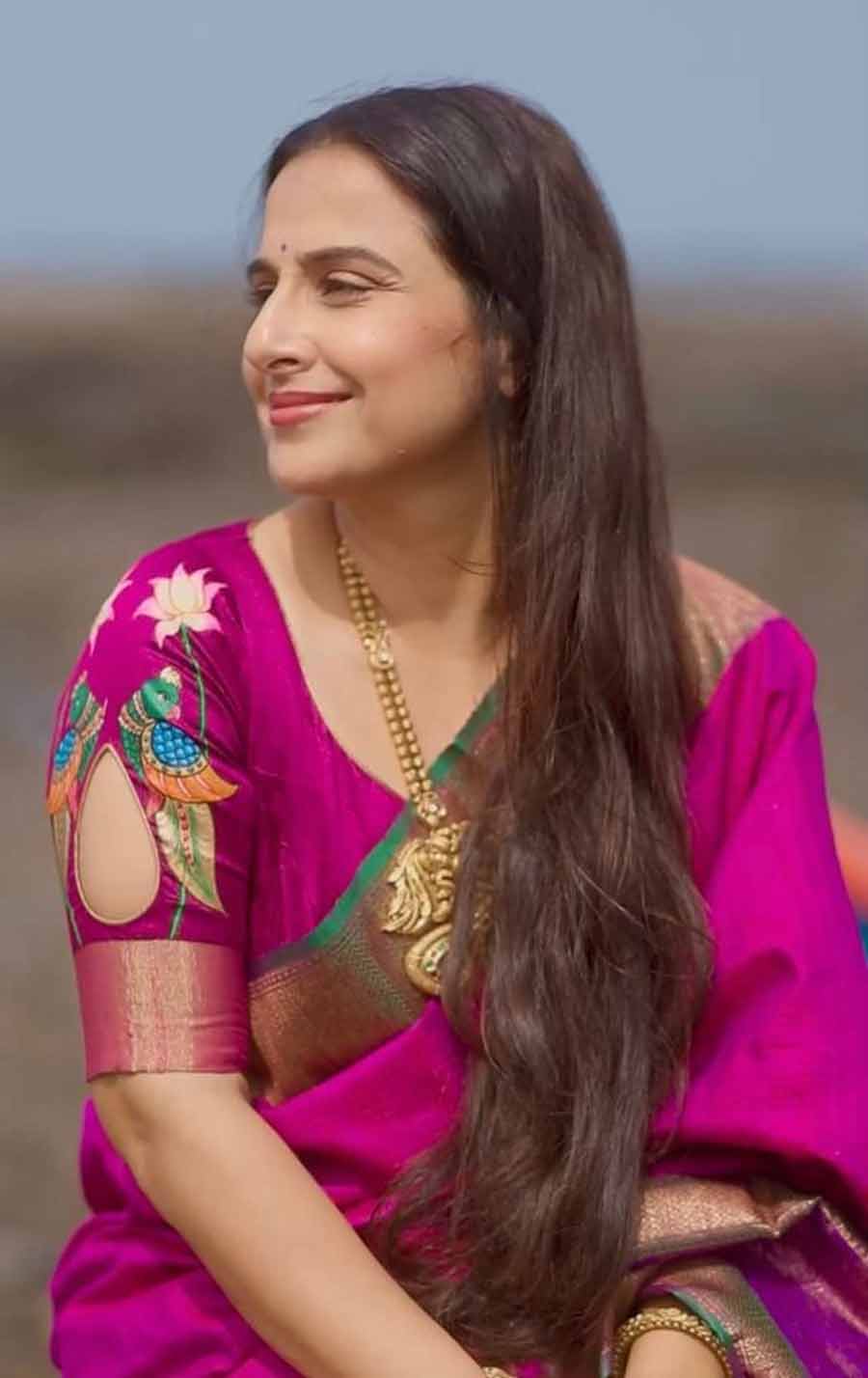 Elegant Cut Sleeve Blouse Design