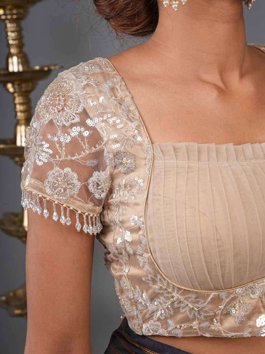 Net Tassel Blouse Sleeve Design