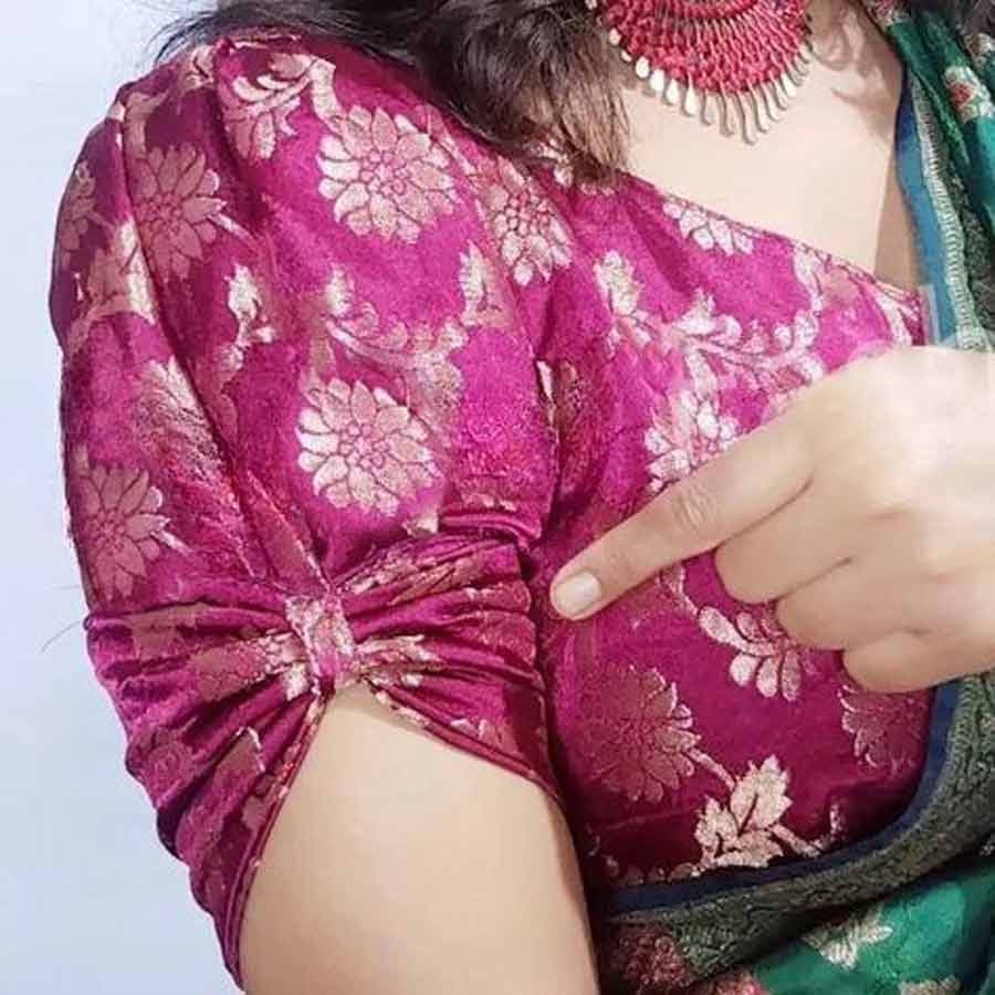 Stitched Blouse Sleeve Design