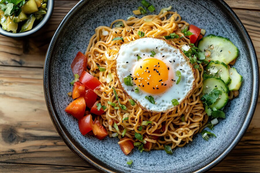 egg hakka noodles recipe