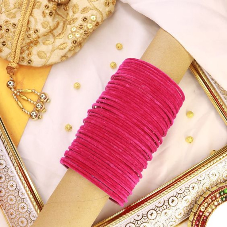 Plain Velvet Bangle Set Design