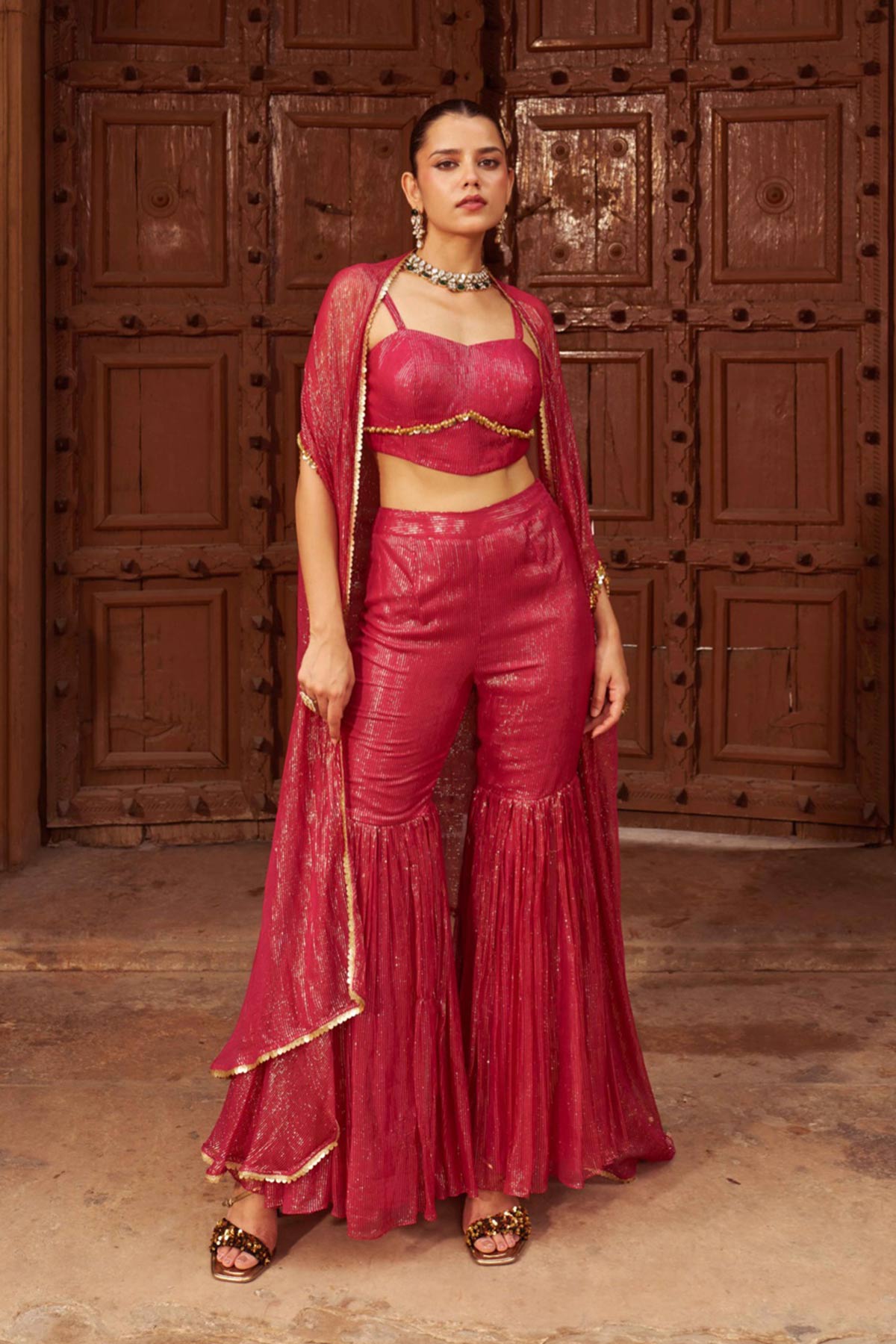 sharara crop top
