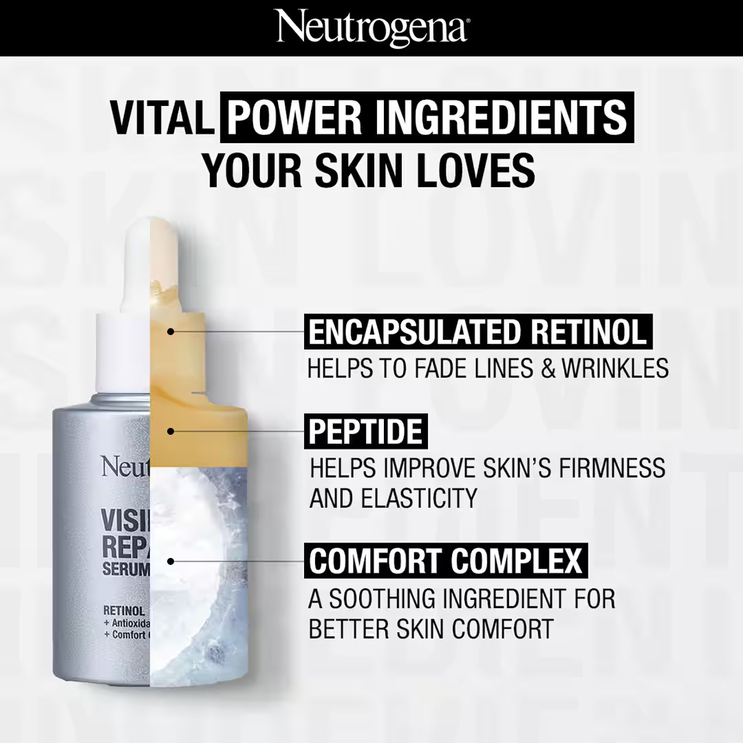 Neutrogena Visible Repair Serum Packaging