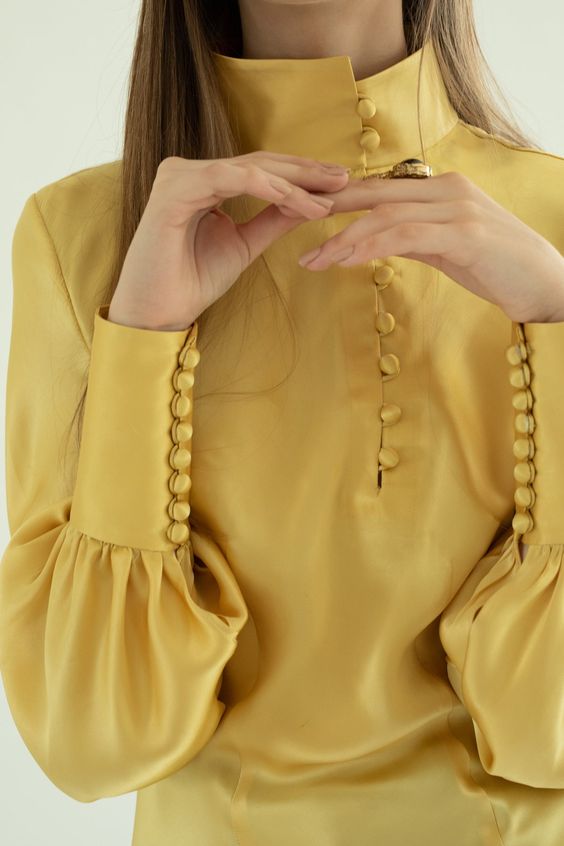 Broad Buttoned Cuff Sleeve Design For Kurtis