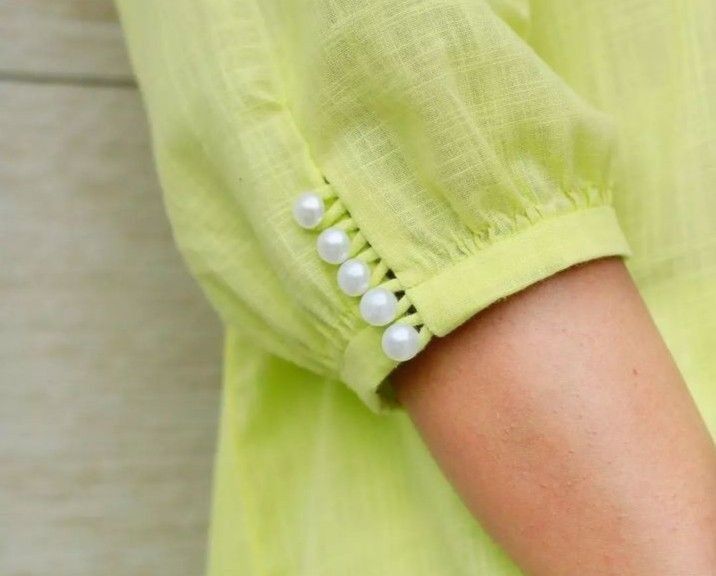 Pearl Cuff Sleeve Design For Kurtis