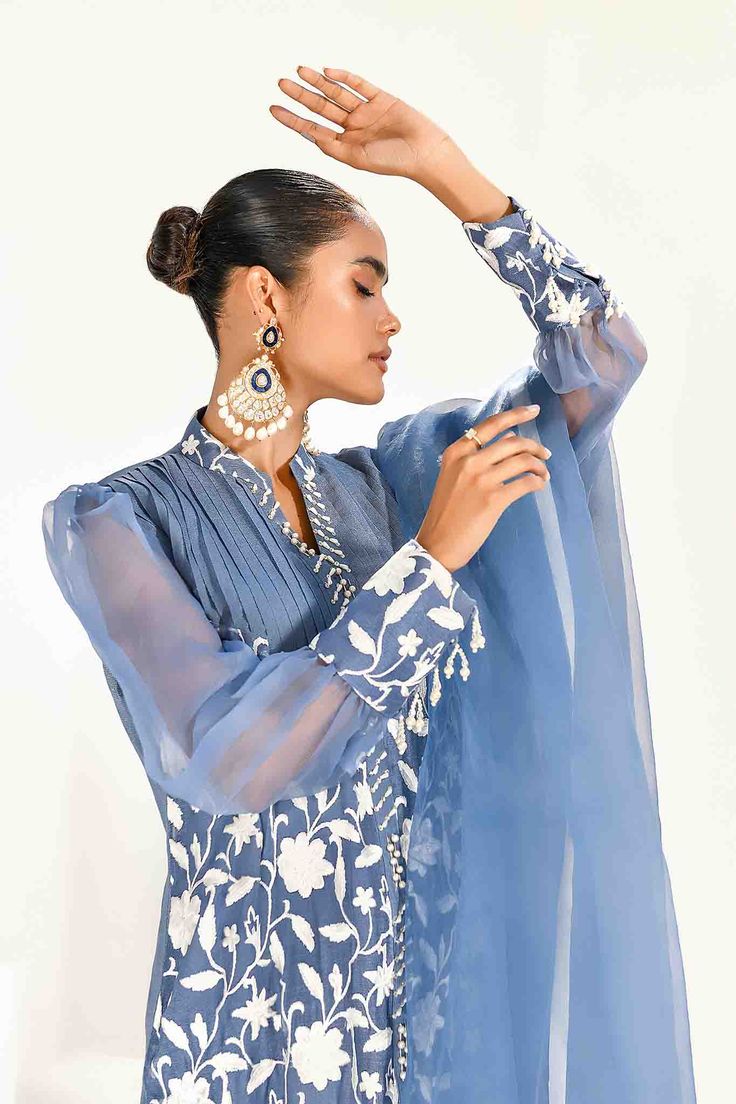 Printed Tassel Cuff Sleeve Design For Kurtis