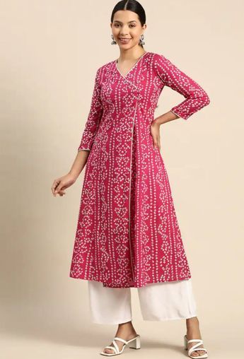 Pure Cotton Anarkali Long Kurti For Women