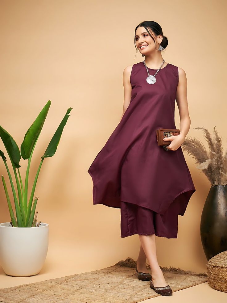 Sleeveless Tunic Long Kurti For Women