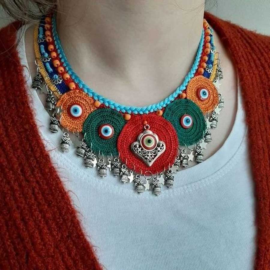 Boho Oxidised Necklace Design