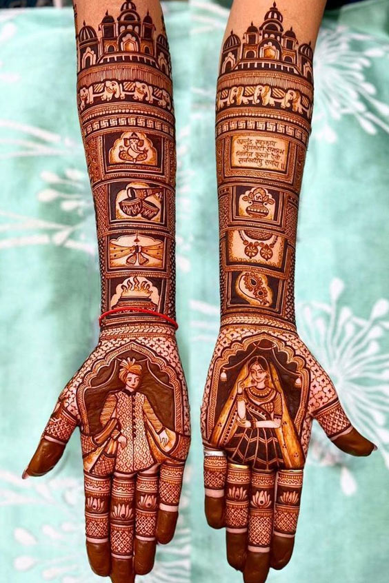 Traditional Full-Hand Mehndi Design