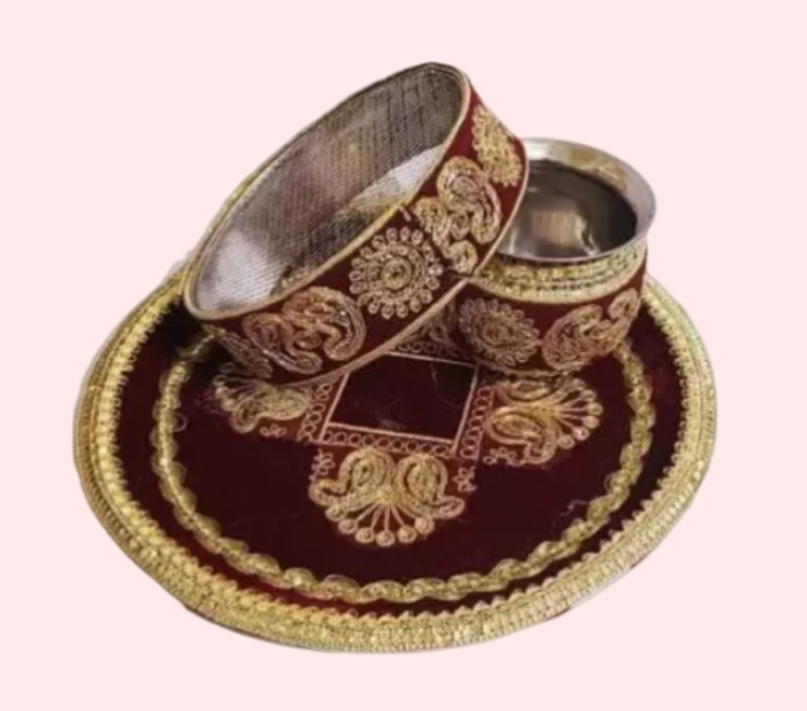 Embroidered Karwa Chauth Thali
