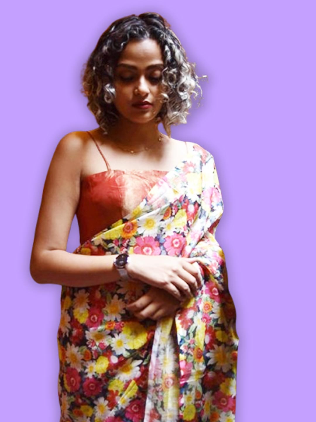 Women Red Solid Tissue Silk Saree Blouse Design