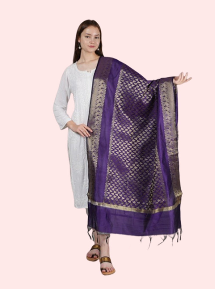 Ethnic Motifs Woven Design Dupatta