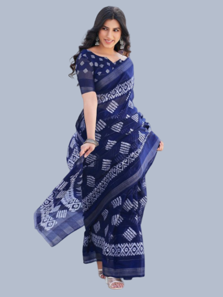 Batik Printed Cotton Saree