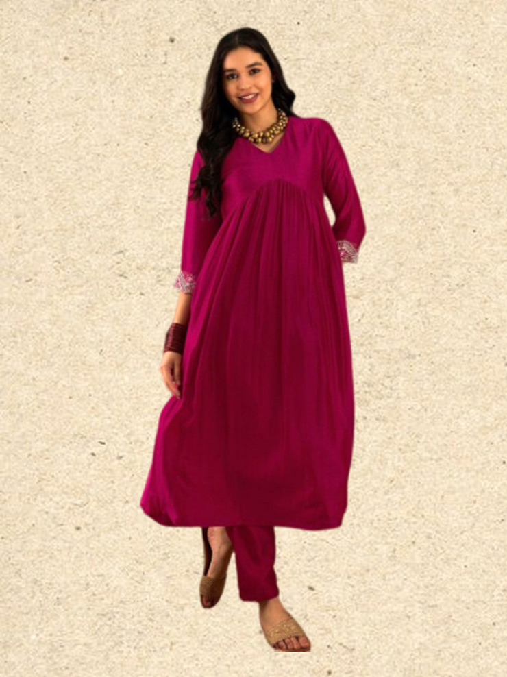 Pink Sequined Alia Cut Suit