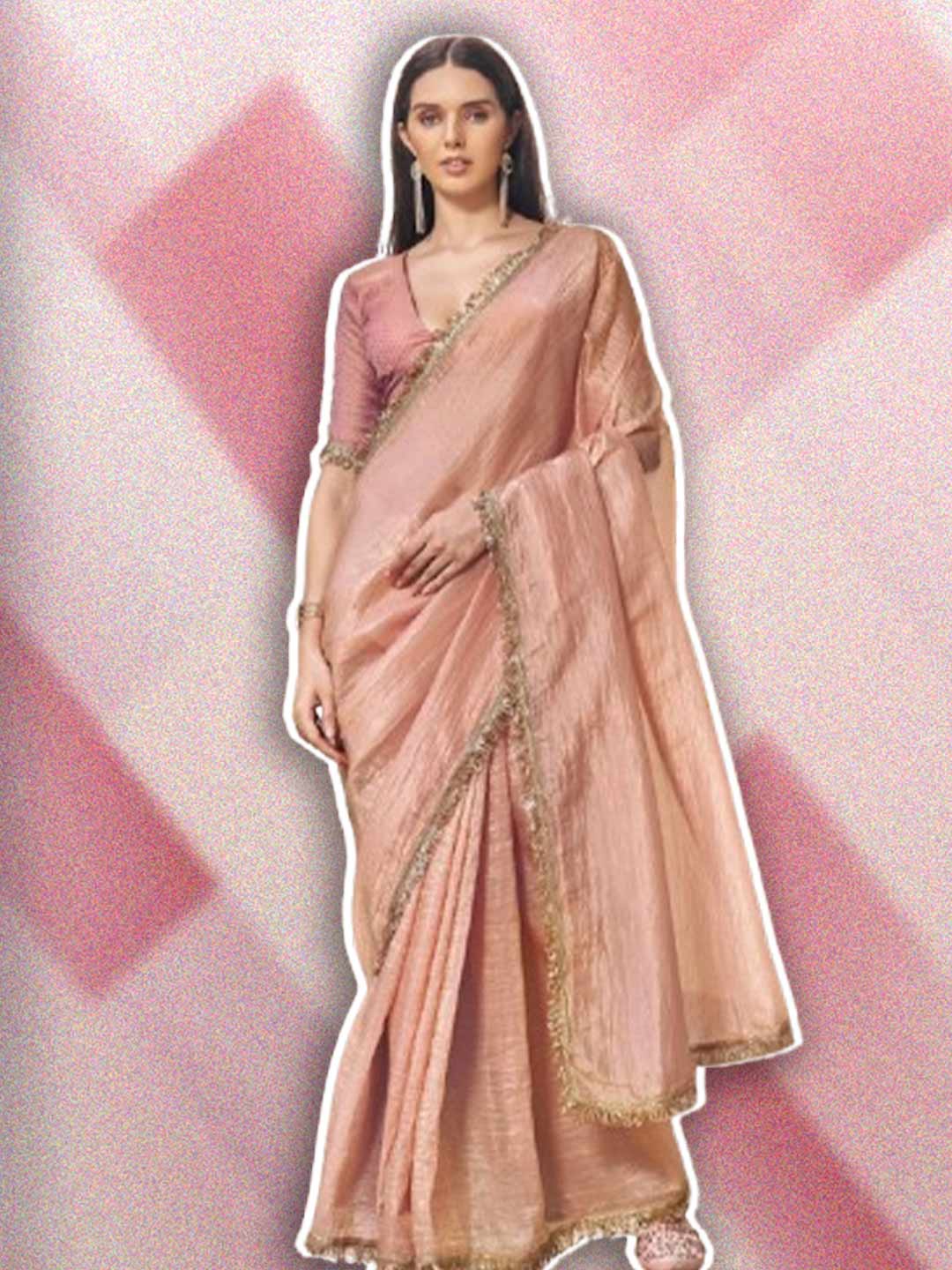 Sequined Organza Saree