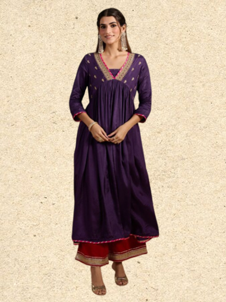 Woven Designed Alia Cut Suit