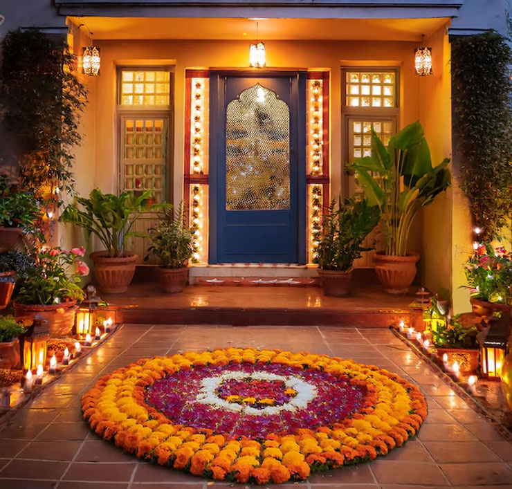 Flower Rangoli Design