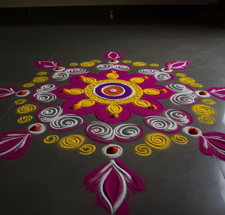 Spiral Rangoli Design