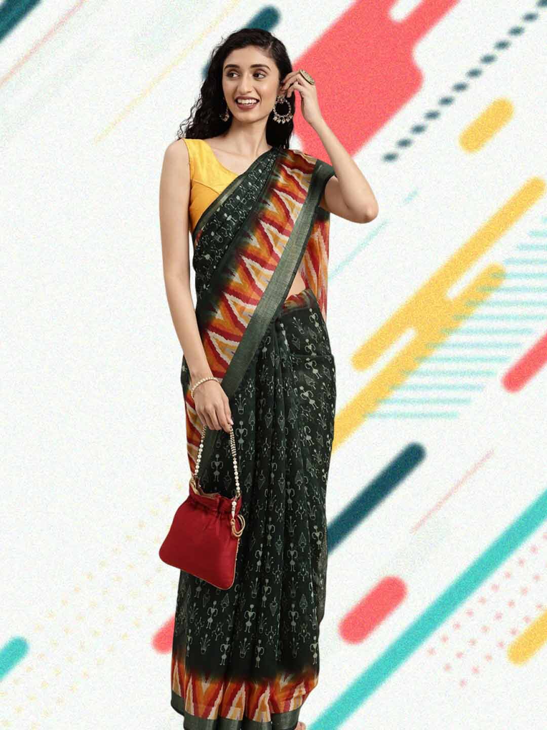 Contrast Silk Cotton Saree