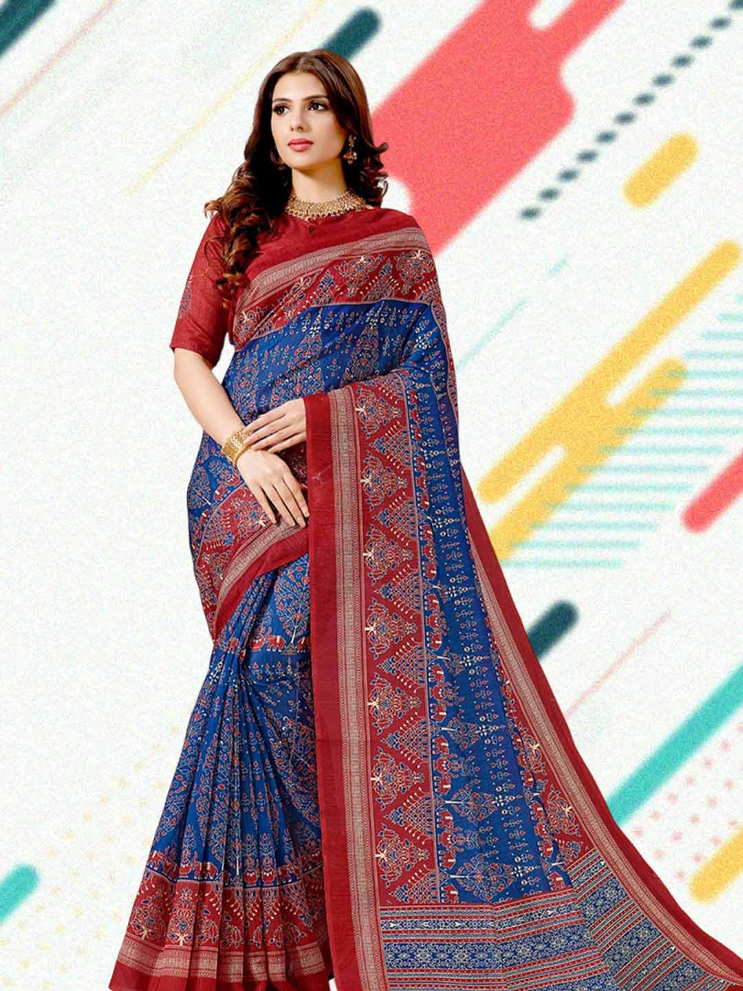Printed Cotton Silk Saree