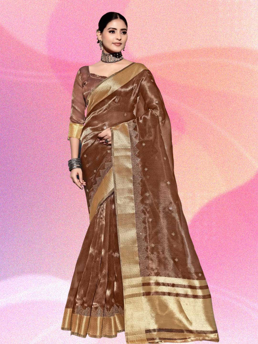 Zari Tissue Silk Saree Design