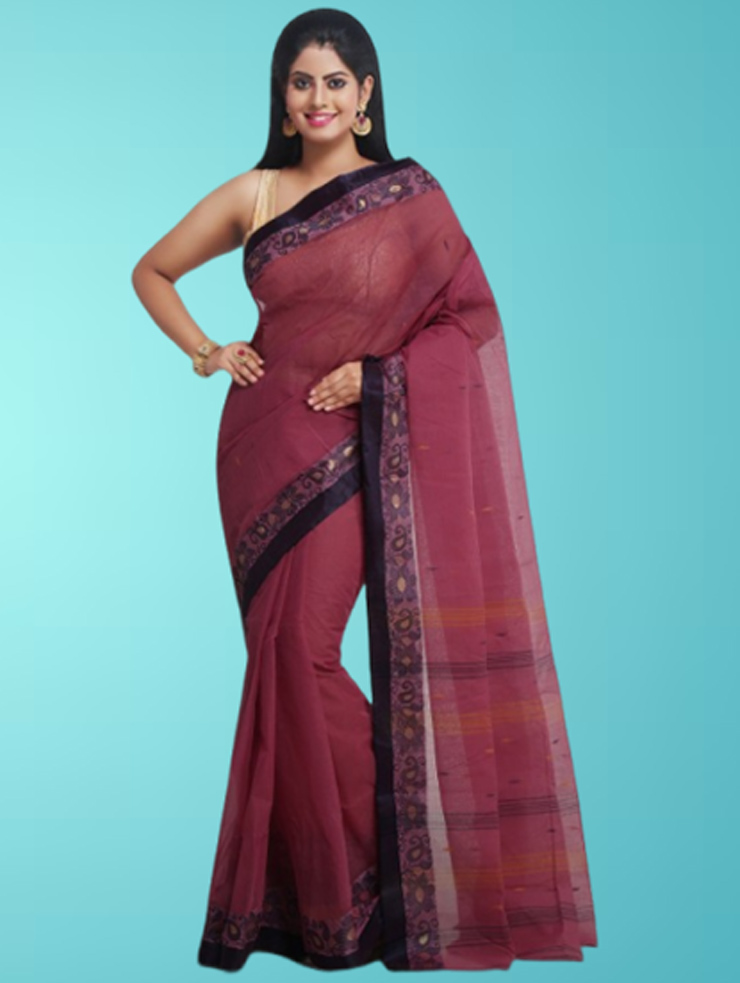 Mauve Tant Cotton Saree Design