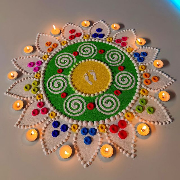 Floral Rangoli Design