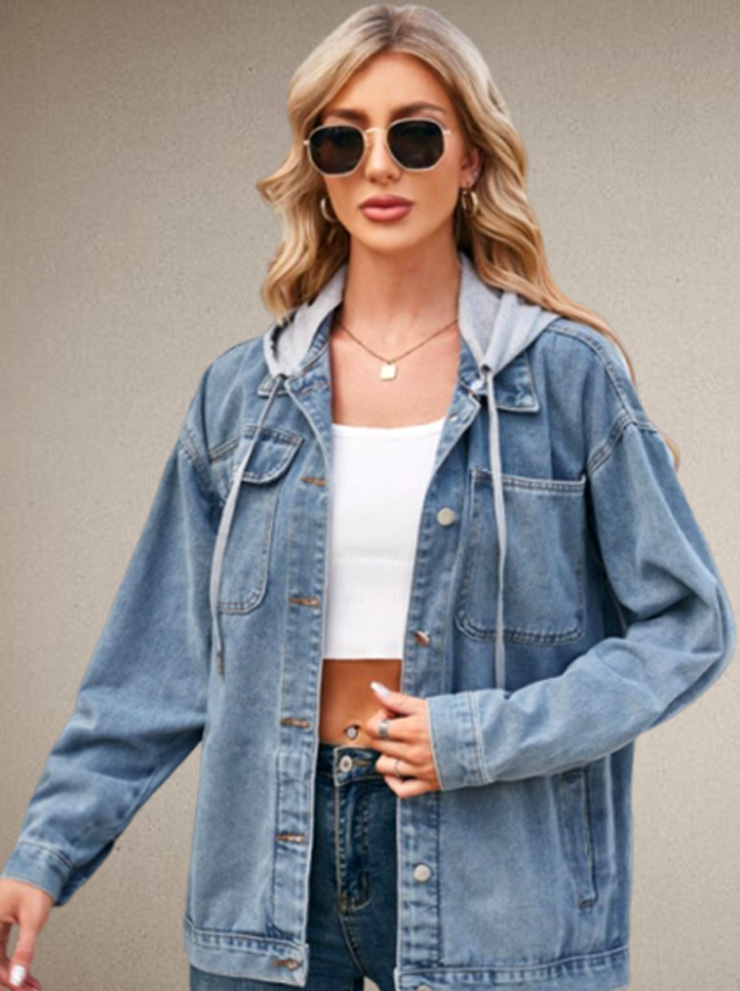 Denim Winter Jacket For Women