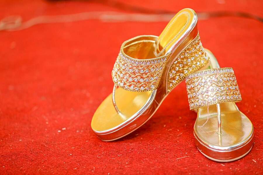 Golden Open Sandal