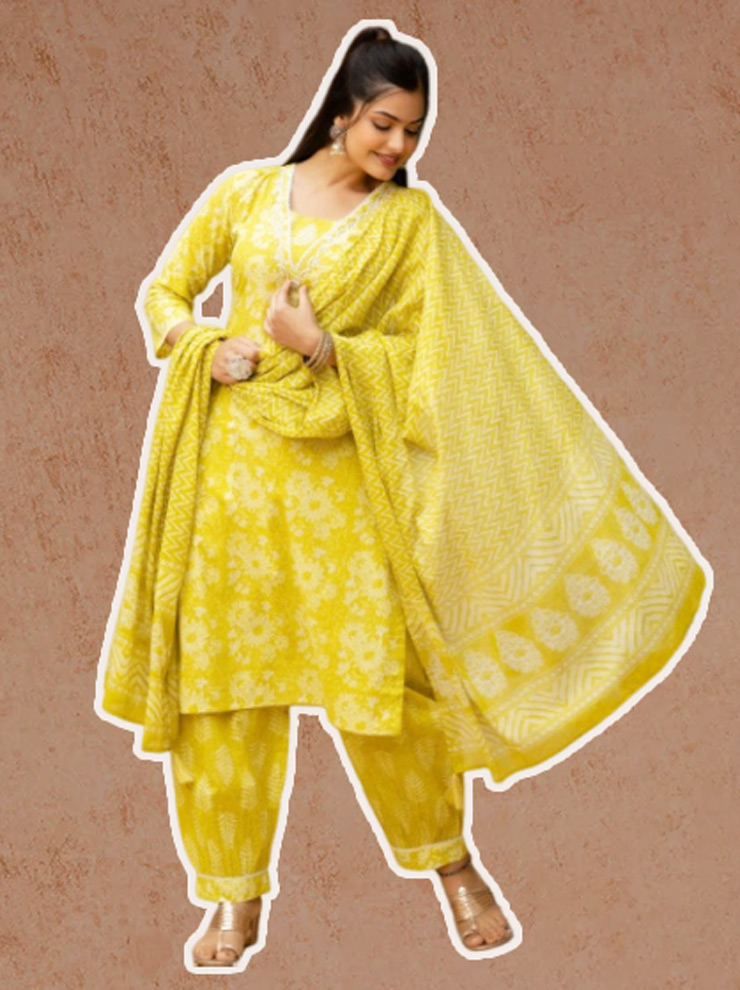 Pure Cotton Patiala Suit Design