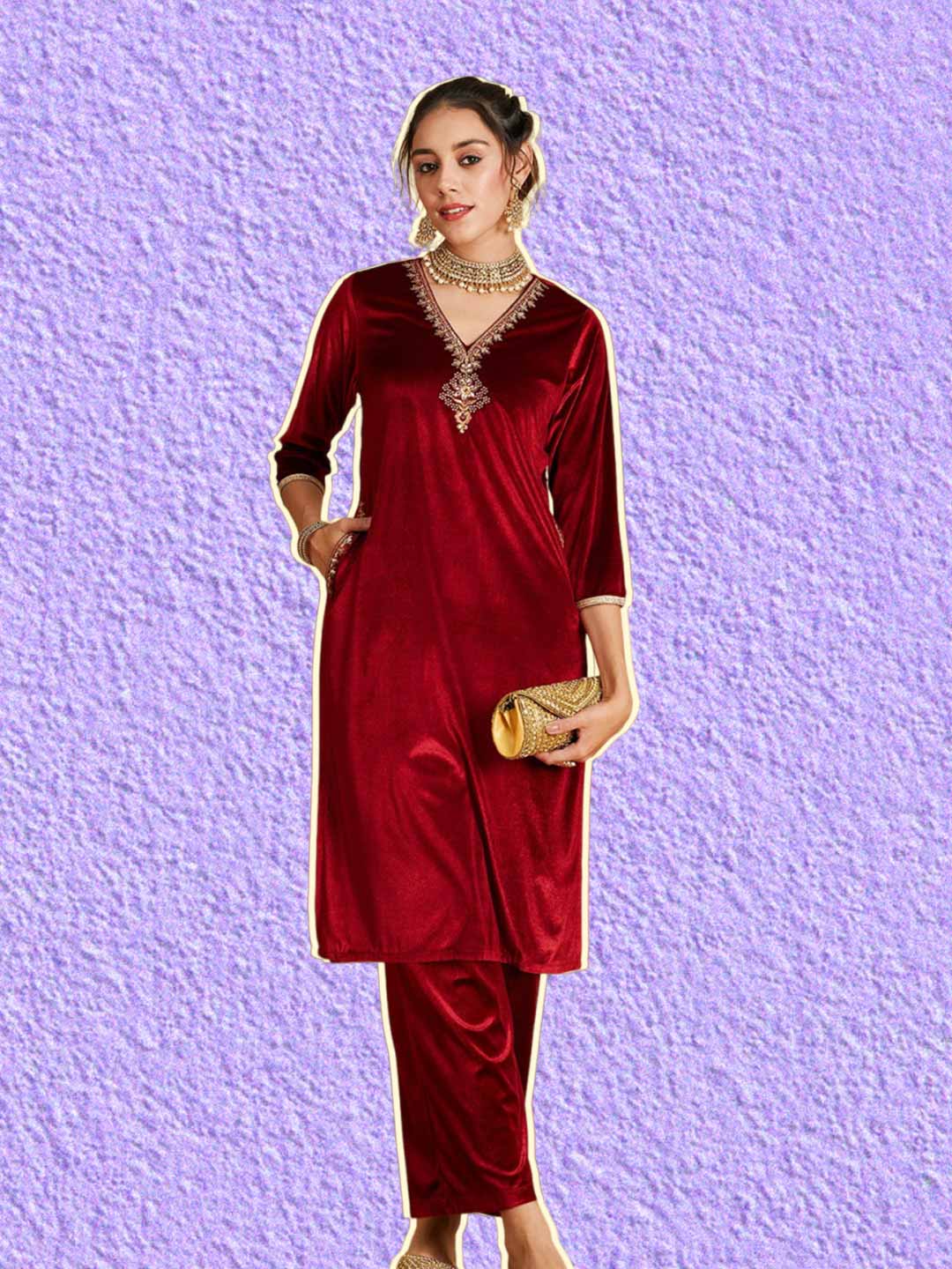 Red Velvet Suit Design