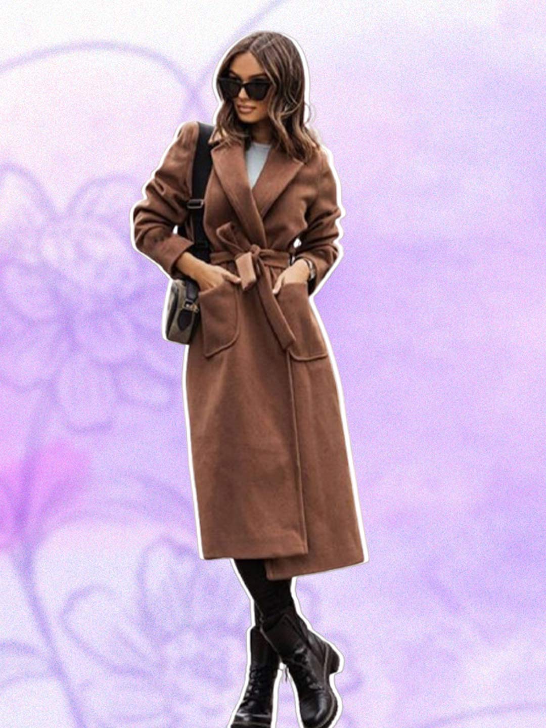 Bow Belt Long Coat Design