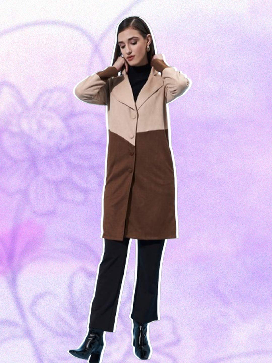 Dual Toned Long Coat Design