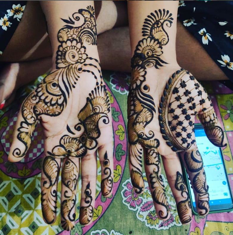 bail mehndi design