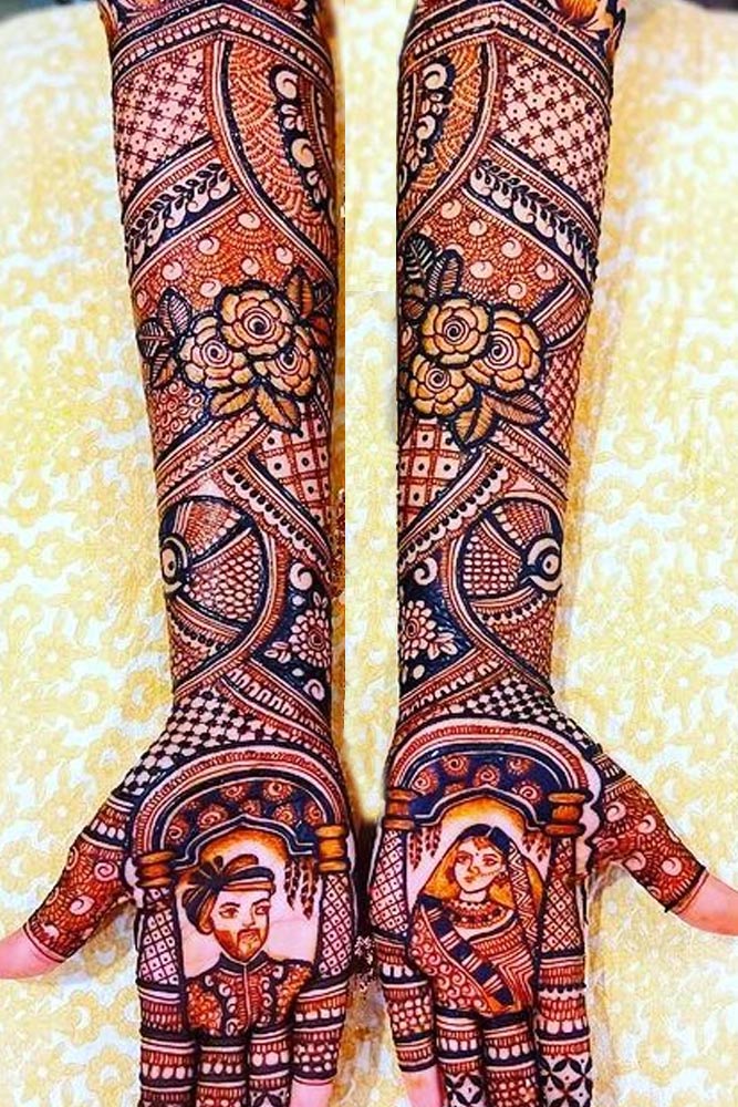 Full Hand Dulha Mehndi Design