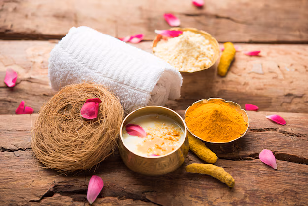 gram flour and rose water