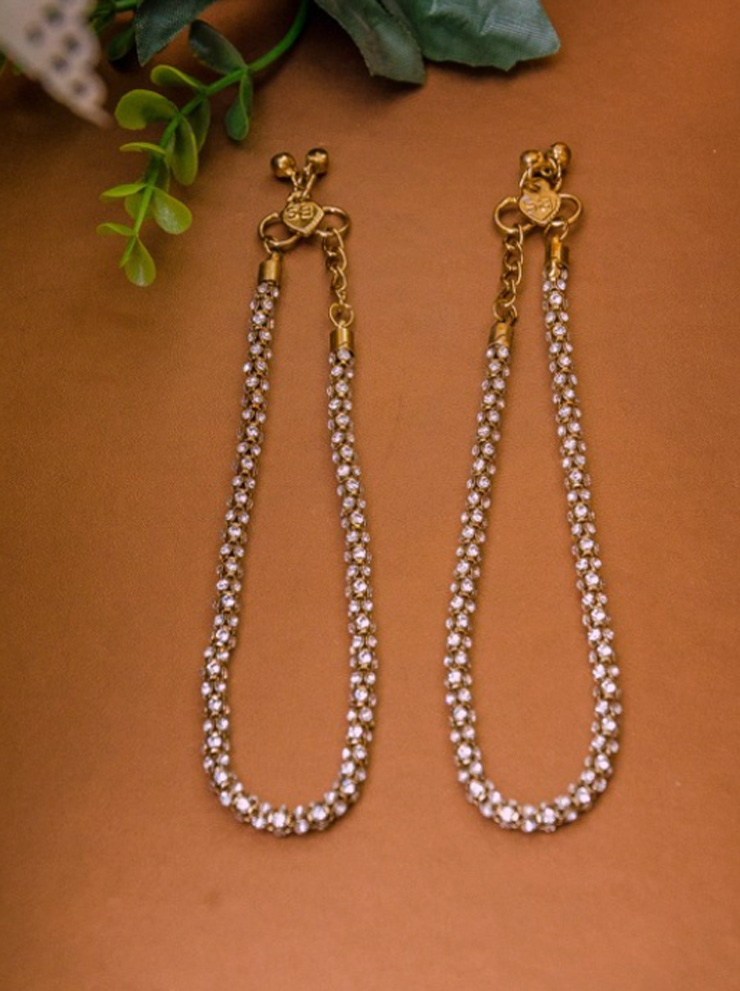 Gold Studded Anklets