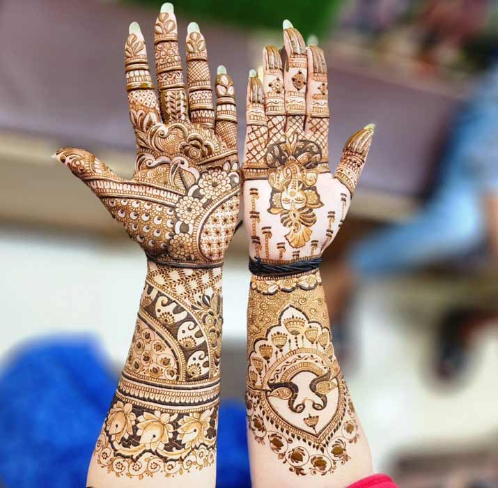Religious Front Hand Mehndi Design