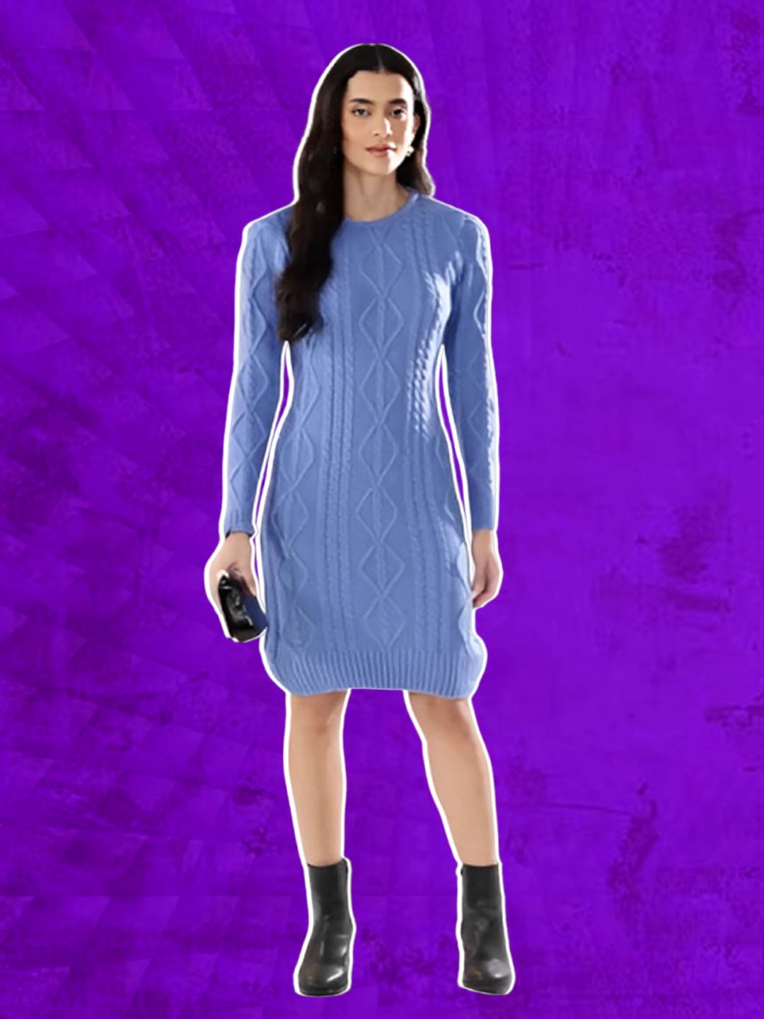 Knitted Mini Winter Dress