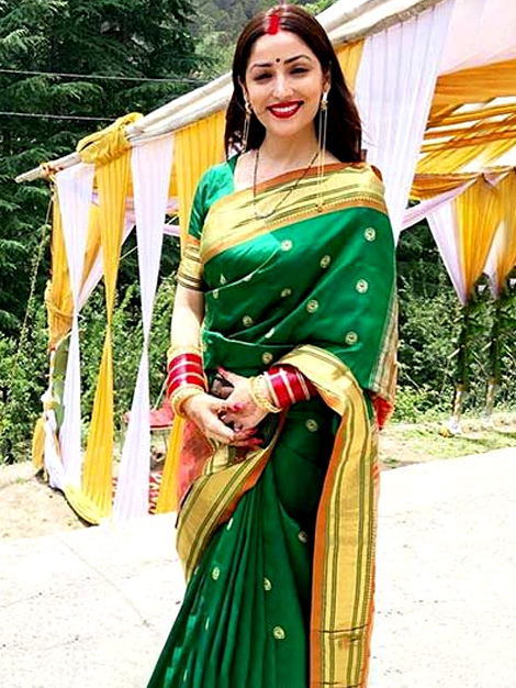 green saree