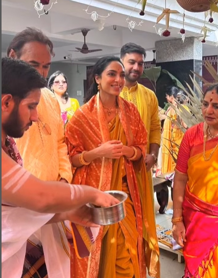 sobhita in her haldi yellow saree